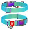 Collar WauDog Recycled Obroża nylonowa z QR-paszportem, gradient XL 25mm x 37-58cm niebieski