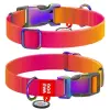 Collar WauDog Recycled Obroża nylonowa z QR-paszportem, gradient M 20mm x 28-40cm pomarańczowy