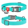 Collar WauDog Waterproof Obroża wodoodporna z QR-paszportem, akumulująca światło, plastikowy fastex, 25mm/34-49cm