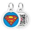 Collar WauDog Smart ID Zawieszka z QR-paszportem okrągła 3cm superman bohater