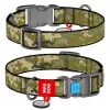 Collar WauDog Nylon Obroża nylonowa z QR-paszportem, plastikowy fastex, wzór MILITARY, L 25mm/33-49cm