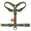 Collar WauDog Nylon Szelki nylonowe anatomiczne w kształcie litery H, z QR-paszportem, plastikowy fastex, wzór MILITARY, rozmiar L 25mm