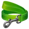 Collar WauDog Nylon Mono Smycz nylonowa odblaskowa M 20mm/200cm jasnozielona