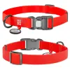 Collar Waterproof Obroża wodoodporna z QR-paszportem, plastikowy fastex, M 20mm/28-40cm czerwona