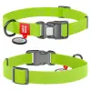 Collar Waterproof Obroża wodoodporna z QR-paszportem, plastikowy fastex, L 25mm/33-49cm jasnozielona