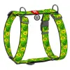 Collar WauDog Nylon Szelki nylonowe anatomiczne w kształcie litery H, z QR-paszportem, plastikowy fastex, wzór AWOKADO, rozmiar XL 35mm