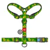 Collar WauDog Nylon Szelki nylonowe anatomiczne w kształcie litery H, z QR-paszportem, plastikowy fastex, wzór AWOKADO, rozmiar S 15mm