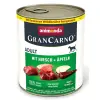 Animonda GranCarno Adult Rind Hirsch Apfel Wołowina, Jeleń + Jabłko puszka 800g