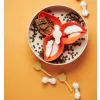 Spin Interaktywna miska Flower/Spin biało-pomarańczowa