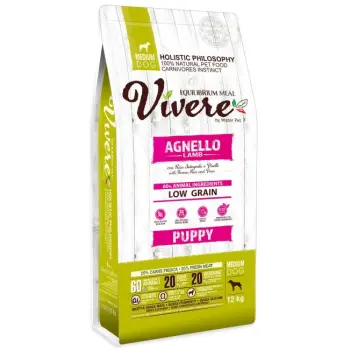 Vivere Dog Low Grain Medium Puppy Lamb 3kg