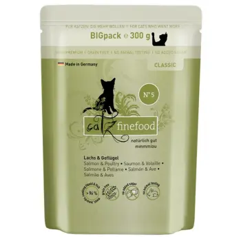 Catz Finefood Classic N.05 Łosoś i drób saszetka 300g