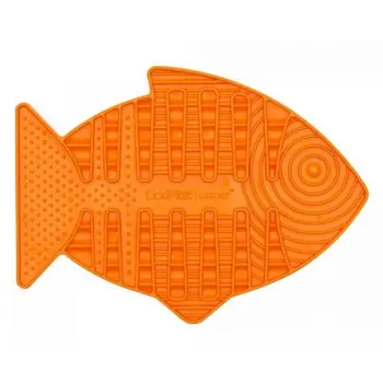 LickiMat Classic Casper Rybka paski miękka pomarańczowa
