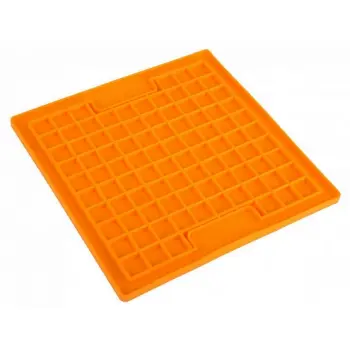 LickiMat Playdate Kwadrat miękki pomarańczowy