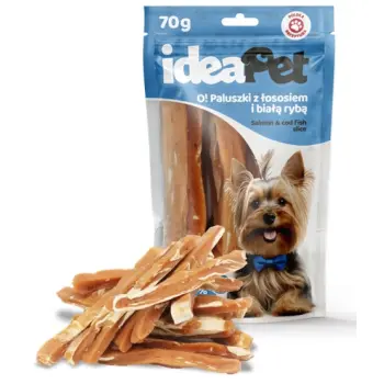 IdeaPet O! Paluszki z łososiem i białą rybą 70g