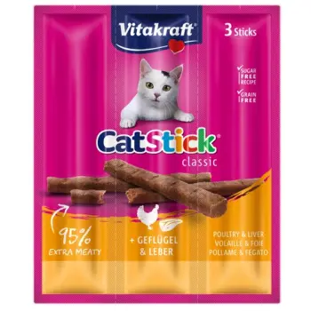 Vitakraft Cat Stick Classic Drób i Wątroba 18g [10869]