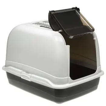 Ferplast Toaleta Maxi Bella biało-czarna - dla dużego kota [72070099]