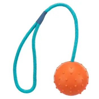 Trixie Piłka gumowa na sznurku 6/30cm [3305]