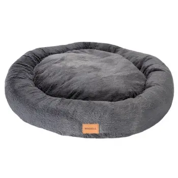 MIMIKO Pets Legowisko Shaggy okrągłe XXL 100cm grafitowe