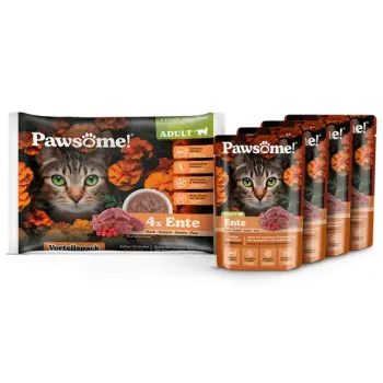 Pawsome Adult Ente - kaczka saszetki 4x85g