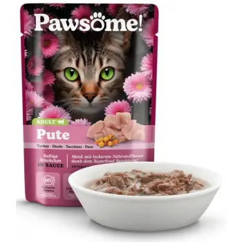 Pawsome Adult Pute - indyk saszetka 85g