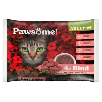 Pawsome Adult Rind - wołowina saszetki 4x85g