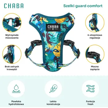 CHABA Szelki Guard Comfort Story III bezuciskowe M 1,6cm Carnival