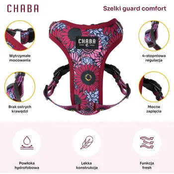 CHABA Szelki Guard Comfort Story III bezuciskowe S 1,6cm Lakota