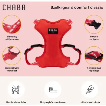 CHABA Szelki Guard Comfort Classic M czerwone