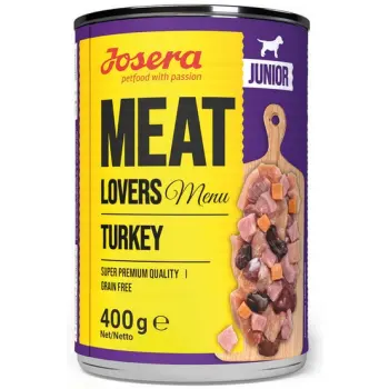 Josera Meat Lovers Menu Junior Indyk puszka 400g