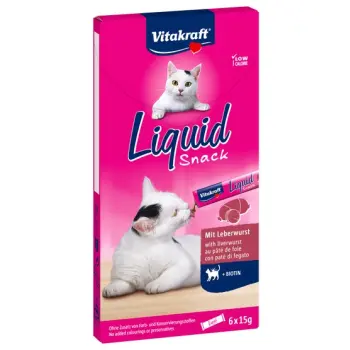 Vitakraft Cat Liquid-Snack z Wątróbka i biotyna 6x15g [58066]