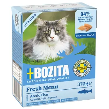 Bozita Sterilised z Pstrągiem górskim kawałki w sosie kartonik 370g