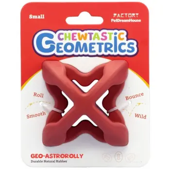 PetDreamHouse Zabawka gumowa Geo-Astro Rolly czerwona