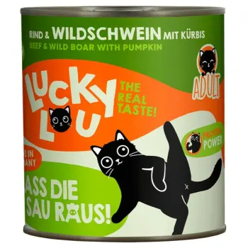 Lucky Lou Lifestage Adult Wołowina i dzik puszka 800g
