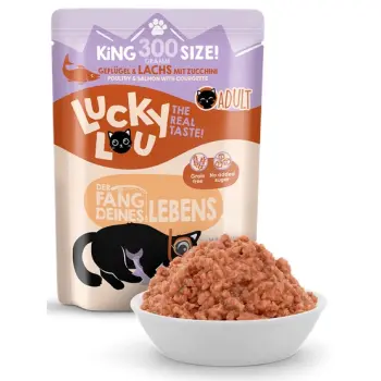 Lucky Lou Lifestage Adult Drób i łosoś saszetka 300g