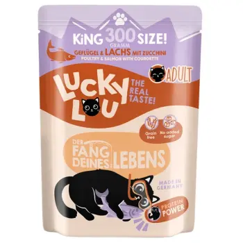 Lucky Lou Lifestage Adult Drób i łosoś saszetka 300g