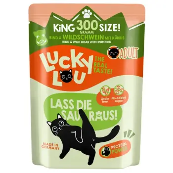 Lucky Lou Lifestage Adult Wołowina i dzik saszetka 300g