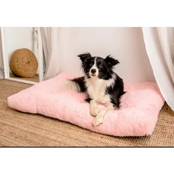 MIMIKO Pets Legowisko Shaggy prostokątne XXL 115x75cm różowe