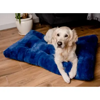 MIMIKO Pets Legowisko Shaggy prostokątne XXL 115x75cm chabrowe