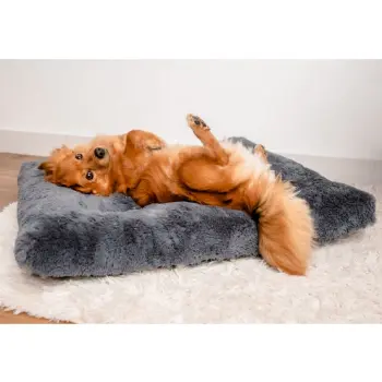 MIMIKO Pets Legowisko Shaggy prostokątne XL 85x65cm grafitowe