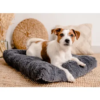 MIMIKO Pets Legowisko Shaggy prostokątne L 65x45cm grafitowe