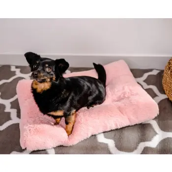 MIMIKO Pets Legowisko Shaggy prostokątne L 65x45cm różowe