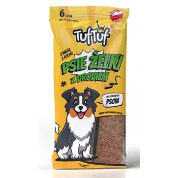 TUF TUF Psie Żelki - Paski z drobiem 6szt