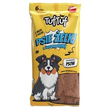 TUF TUF Psie Żelki - Paski z wieprzowiną 6szt