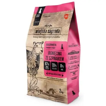 Wiejska Zagroda Dla Szczeniąt Jagnięcina Ze Szpinakiem 2kg