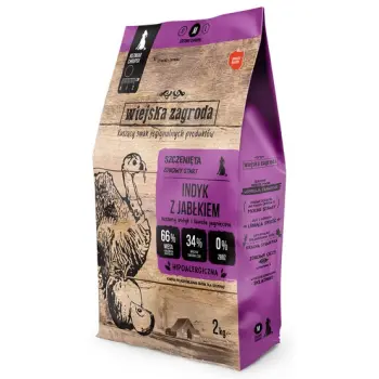 Wiejska Zagroda Dla Szczeniąt Indyk Z Jabłkiem 2kg