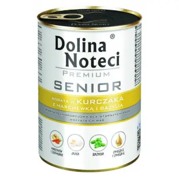 Dolina Noteci Premium Senior Kurczak Z Marchewką I Bazylią 400g