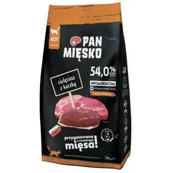 PAN MIĘSKO Cielęcina Z Kaczką M Dla Kota 1,6kg