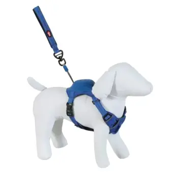 Zolux Szelki ze smyczą automatyczną Easyride S niebieskie