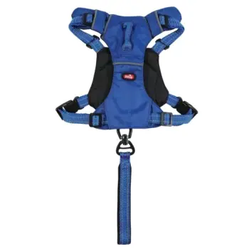 Zolux Szelki ze smyczą automatyczną Easyride M niebieskie