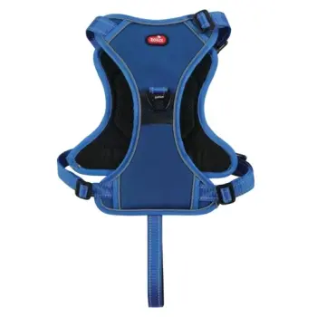 Zolux Szelki ze smyczą automatyczną Easyride L niebieskie